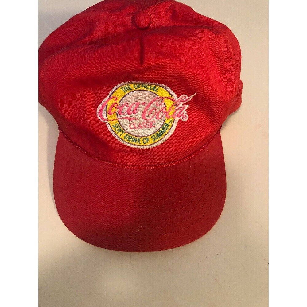 Vintage Coca Cola Classic The Official Soft Drink Of Summer Red SnapBack Hat
